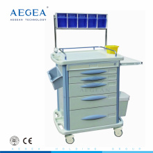 AG-AT007B3 popularidad precio al-aleación columnas hospital lujoso ABS carro anestésico